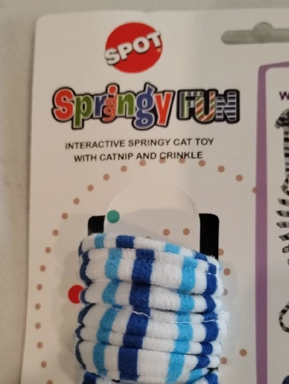 SPOT Spring & Fun Blue Cat Toy Set with Suction and Pom Pom